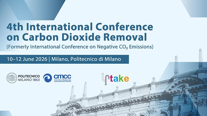 4th International Conference on Carbon Dioxide Removal - Cover